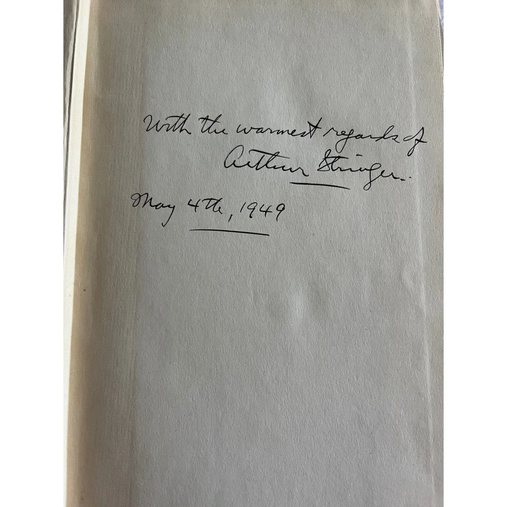 Signed Red Wine of Youth Arthur Stringer‎ Rupert Brooke Biography 1948 Hardcover